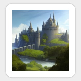 Medieval fantasy castle hecho por I.A. Sticker